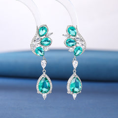 Diamond Butterfly Topaz Earrings