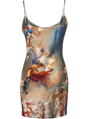 Spaghetti Printed Mini Dress