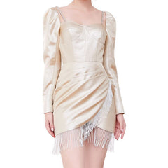 SYRE Puff Sleeve Mini Dress