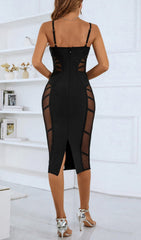 Bossy Mesh Mini Bandage Dress