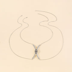 Diamond Chest Chain In Silver