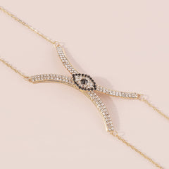 Diamond Chest Chain In Gold