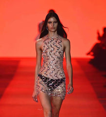 HalterNeck Rhinestone Body Chain Dress