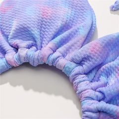 Tie-DYE Lace-UP Swimsuit