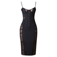 Bossy Mesh Mini Bandage Dress