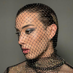 Rhinestone FishNet BAndana