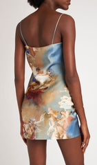Spaghetti Printed Mini Dress