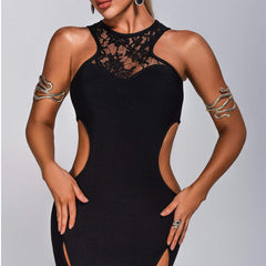 ACACIA Lace Cutout Midi Bandage Dress