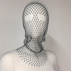 Rhinestone FishNet BAndana