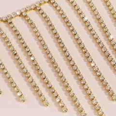 Tassel And Diamond Chest Chain In Gold