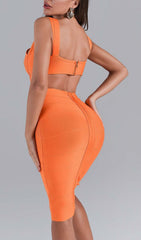 YARA Halter Midi Bandage Dress