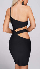 Black Cutout Mini Bandage Dress