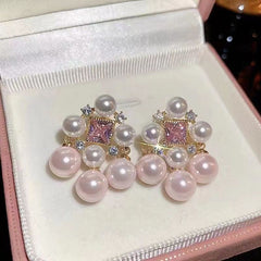 Pink Pearl Earring