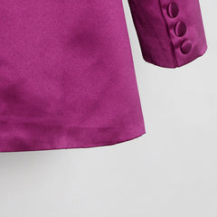 Pink Long Sleeves Blazer Set