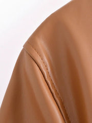 PU LeaTher High Waist Dress