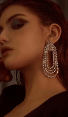 Oval Tassel Earrings