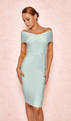 PISTACHIO Off Shoulder Bandage Dress