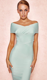 PISTACHIO Off Shoulder Bandage Dress