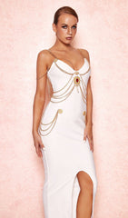 PRE-SALE White SweeTheart Neckline Bandage Dress
