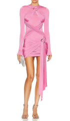 PULL-ON STYLInG Mini Dress In Pink