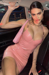 Pink LeaTher Strappy Two Pieces