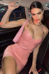 Pink LeaTher Strappy Two Pieces