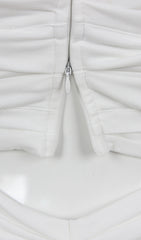 Ruched Cutout FlAred Two Piece Set In White