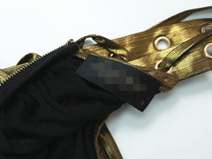 Ruched Metallic Midi Dress In Gold