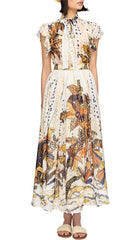 Ruffle Sleeve Relaxed Maxi Dress