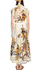 Ruffle Sleeve Relaxed Maxi Dress
