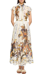 Ruffle Sleeve Relaxed Maxi Dress