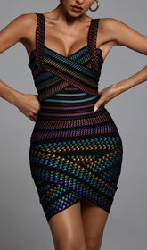 Rainbow Bandage Dress