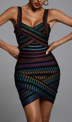 Rainbow Bandage Dress