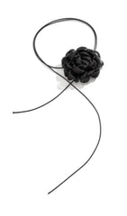 Black Flower Mesh Choker