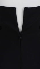 Sculpture Button Mini Dress In Black