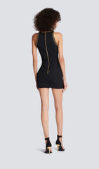 Sequin Bandage Mini Dress In Black