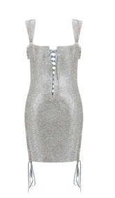 Sequined GLISTeNInG Strappy Mini Dress