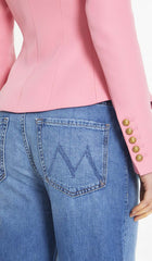 Single-Breasted Short Jacket In Pink