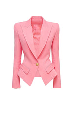 Single-Breasted Short Jacket In Pink