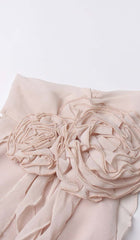 Sleeveless RuffleS Mini Dress In White