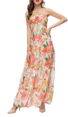 Spaghetti Strap Floral Print Maxi Dress