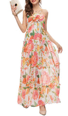 Spaghetti Strap Floral Print Maxi Dress