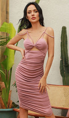 Split Fishtail Midi Dress