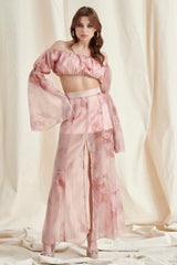 Floral Strapless Maxi Dress Set