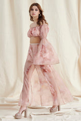 Floral Strapless Maxi Dress Set