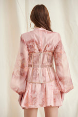 Floral Corset Mini Dress