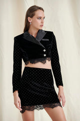 Black Velvet JECKET Dress Suit