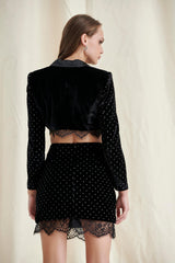 Black Velvet JECKET Dress Suit