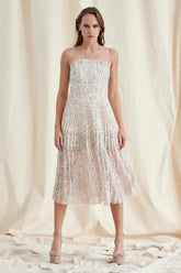 Floral Ruched Midi Dress