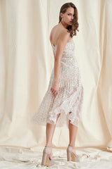 Floral Ruched Midi Dress